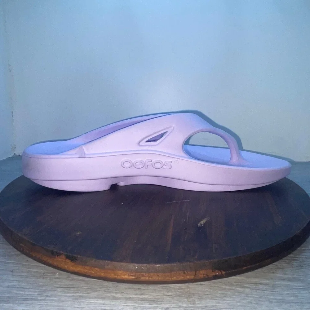 OOFOS OOLALA Flip Flop Men’s Size 12 Thong Recovery Sandals Purple Comfort